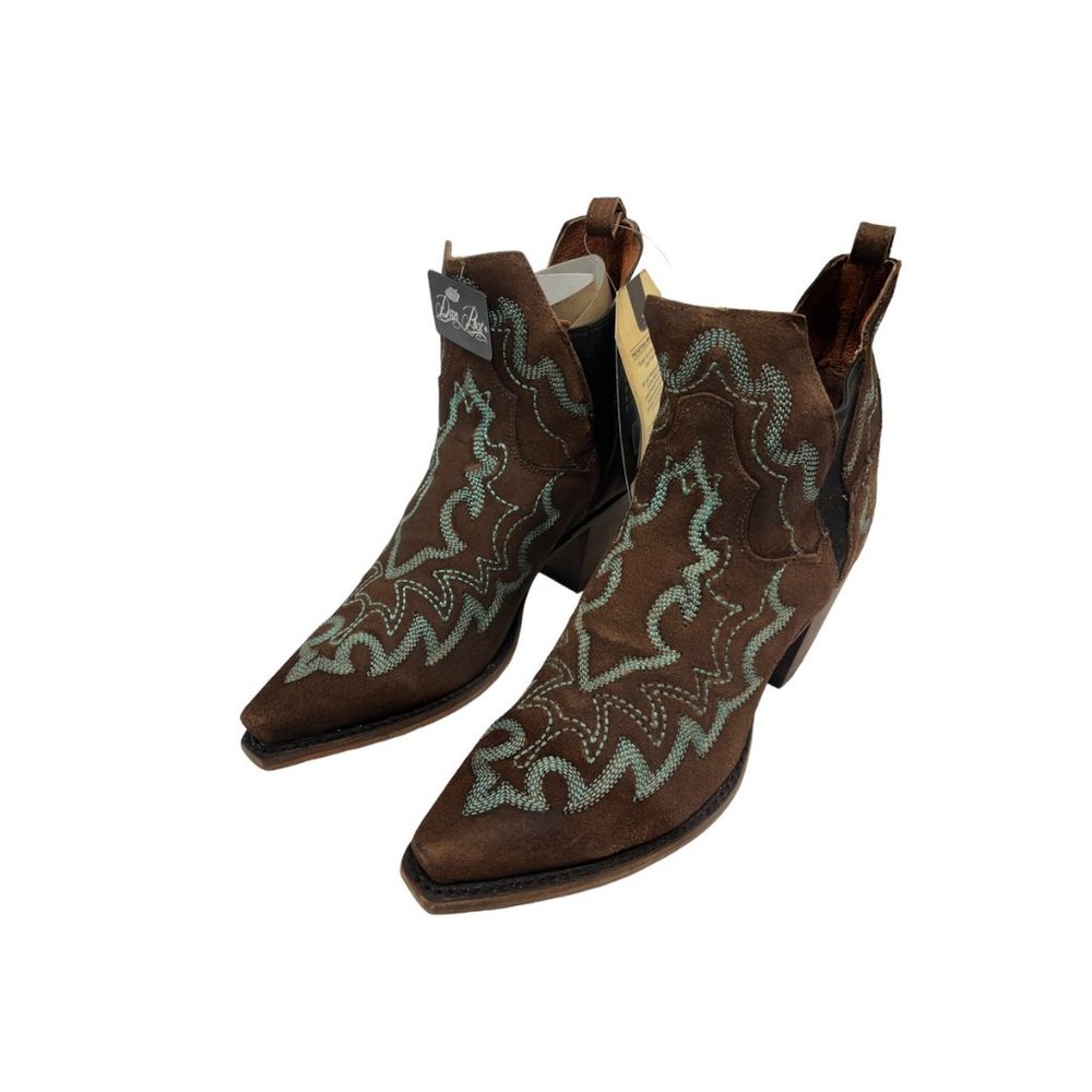 Dan Post Vallejo Boots Size: 7 Brand New in Box Western Booties Turquoise Brown - Picture 8 of 14